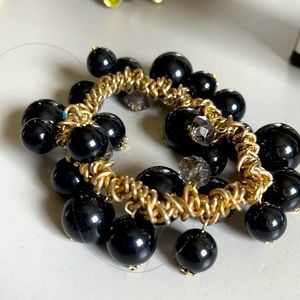 Black bead bracelet